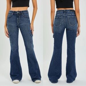 Cello Dark Blue Flare Jeans